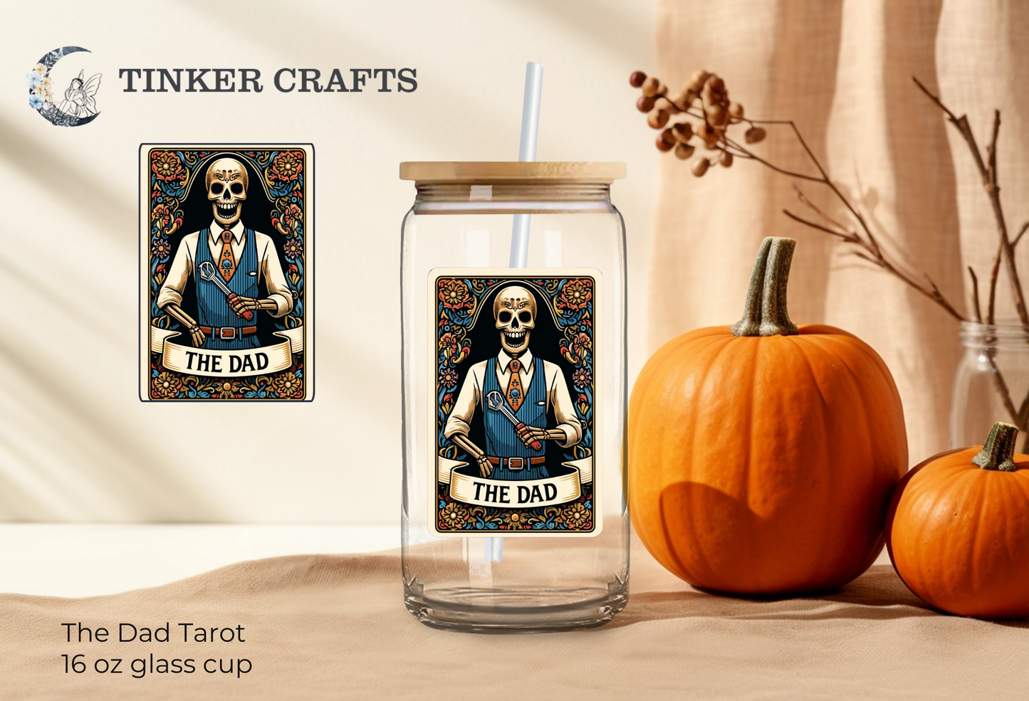 The Dad Tarot Glass Cup