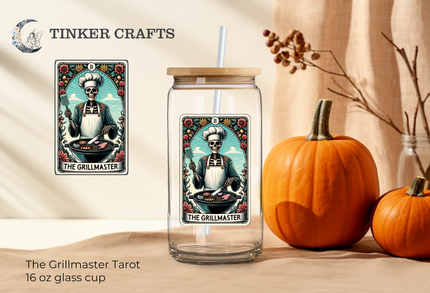 The Grillmaster Tarot Glass Cup