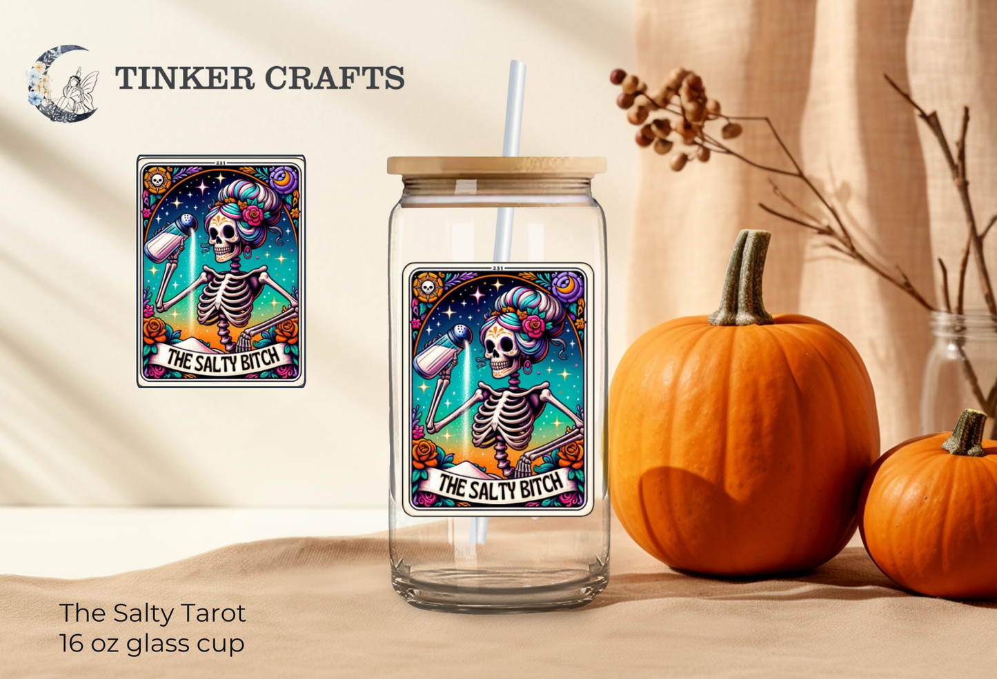 The Salty Tarot Glass Cup