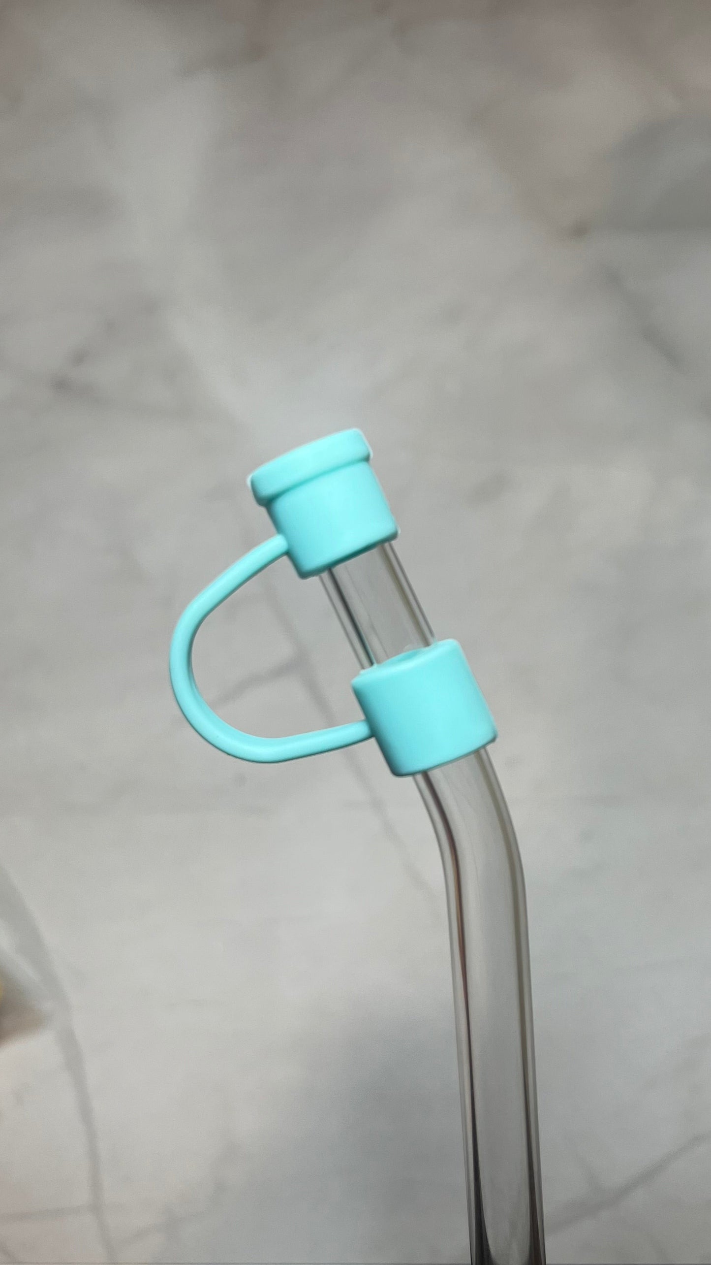 Aqua Blue Straw Topper