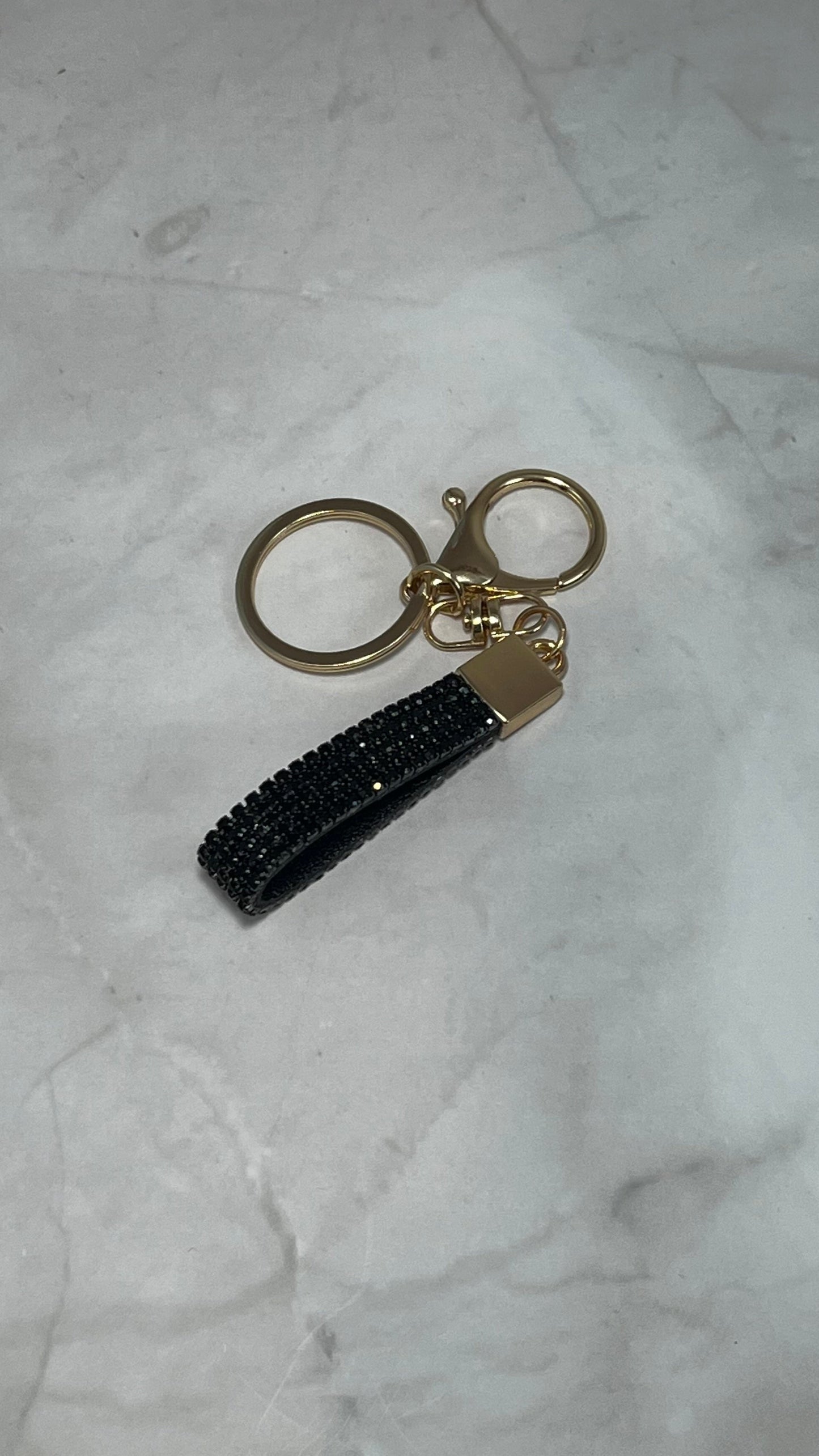 Black Bling Keychain