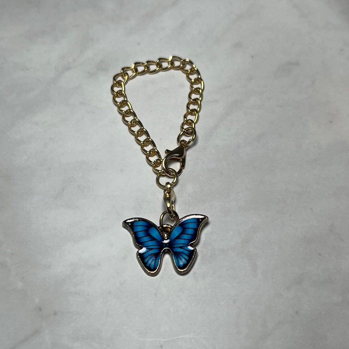 Blue Butterfly Cup Charm