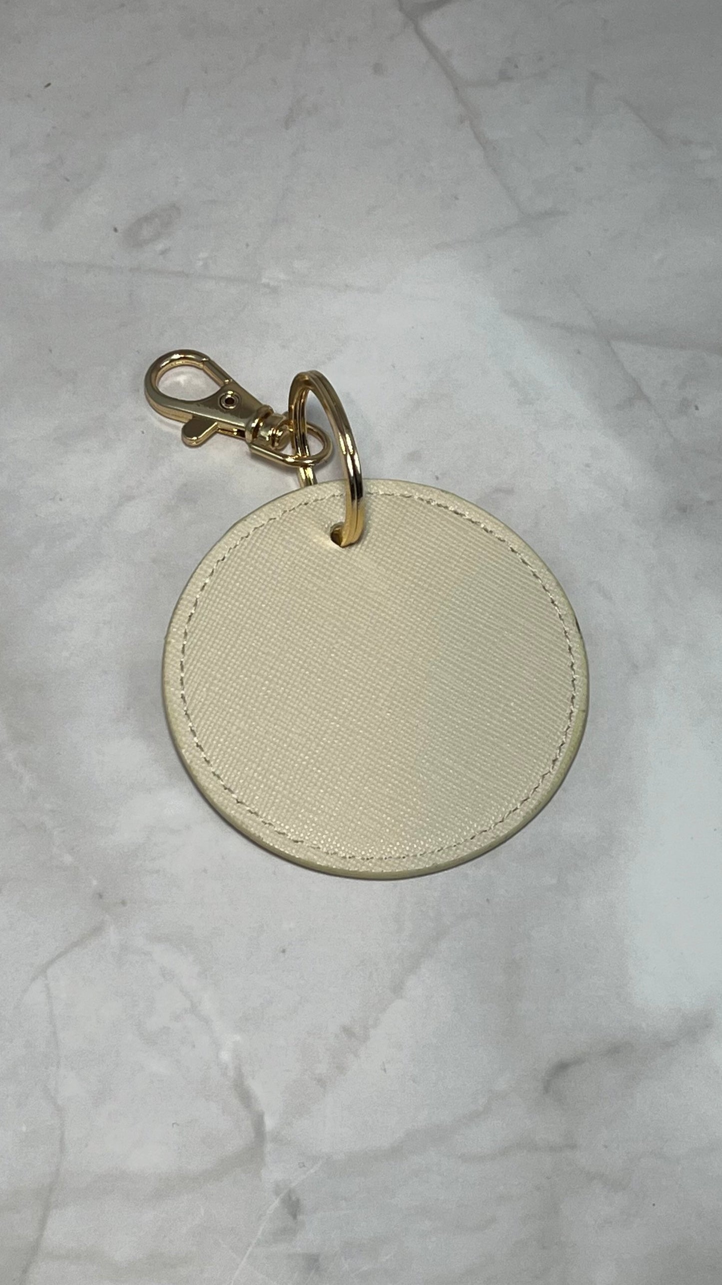 Cream Keychain