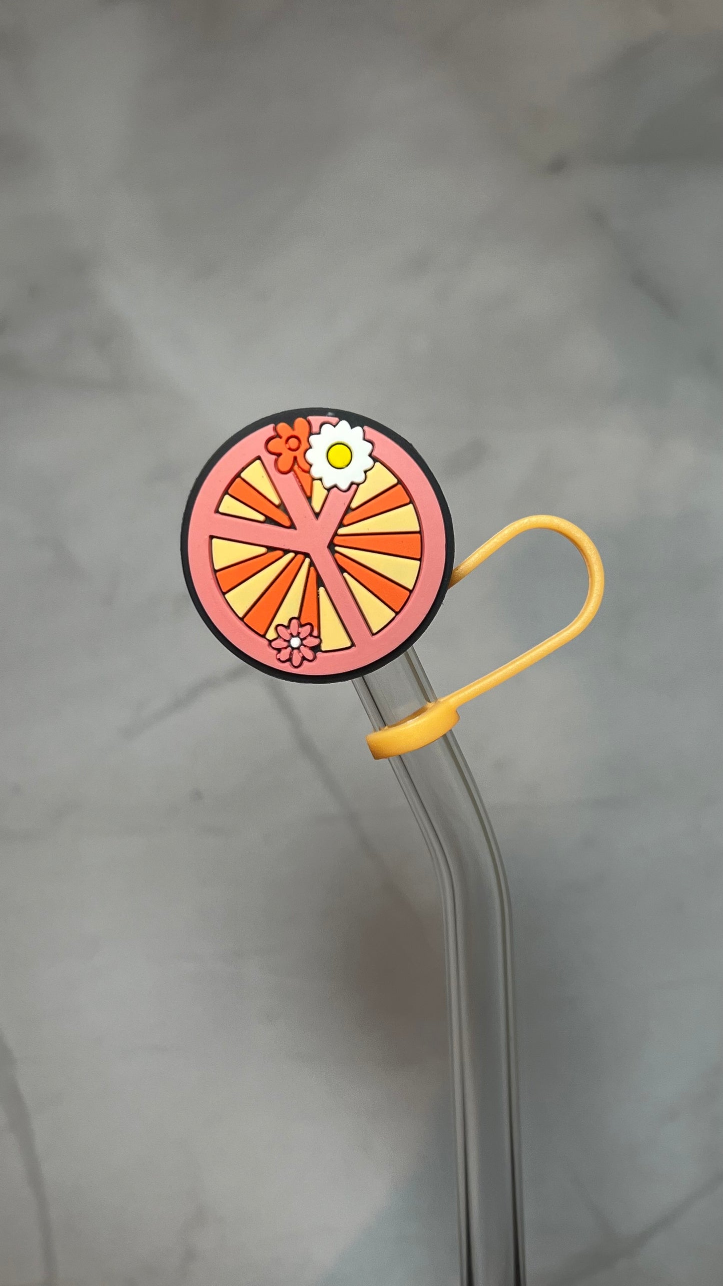 Flower Peace Straw Topper