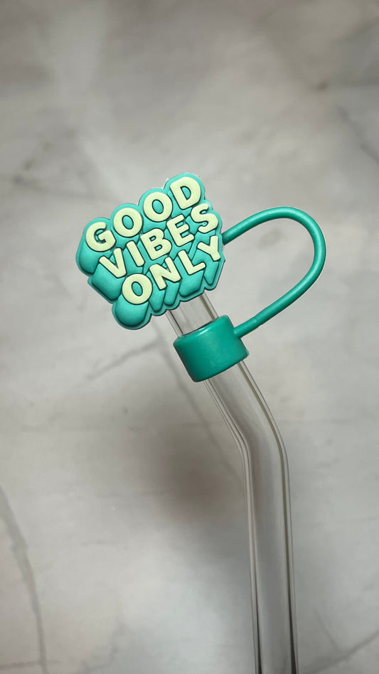 Good Vibes Only Straw Topper