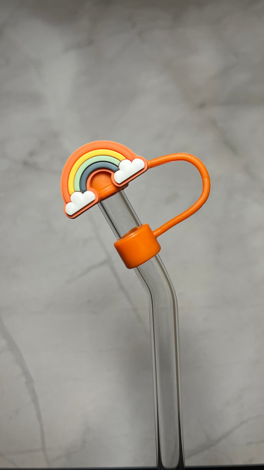 Orange Rainbow Straw Topper