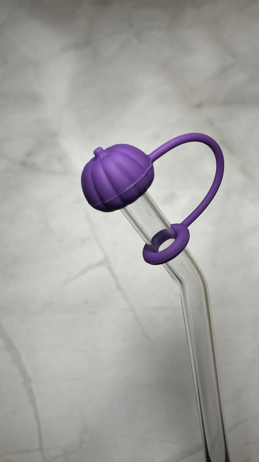 Purple Pumpkin Straw Topper