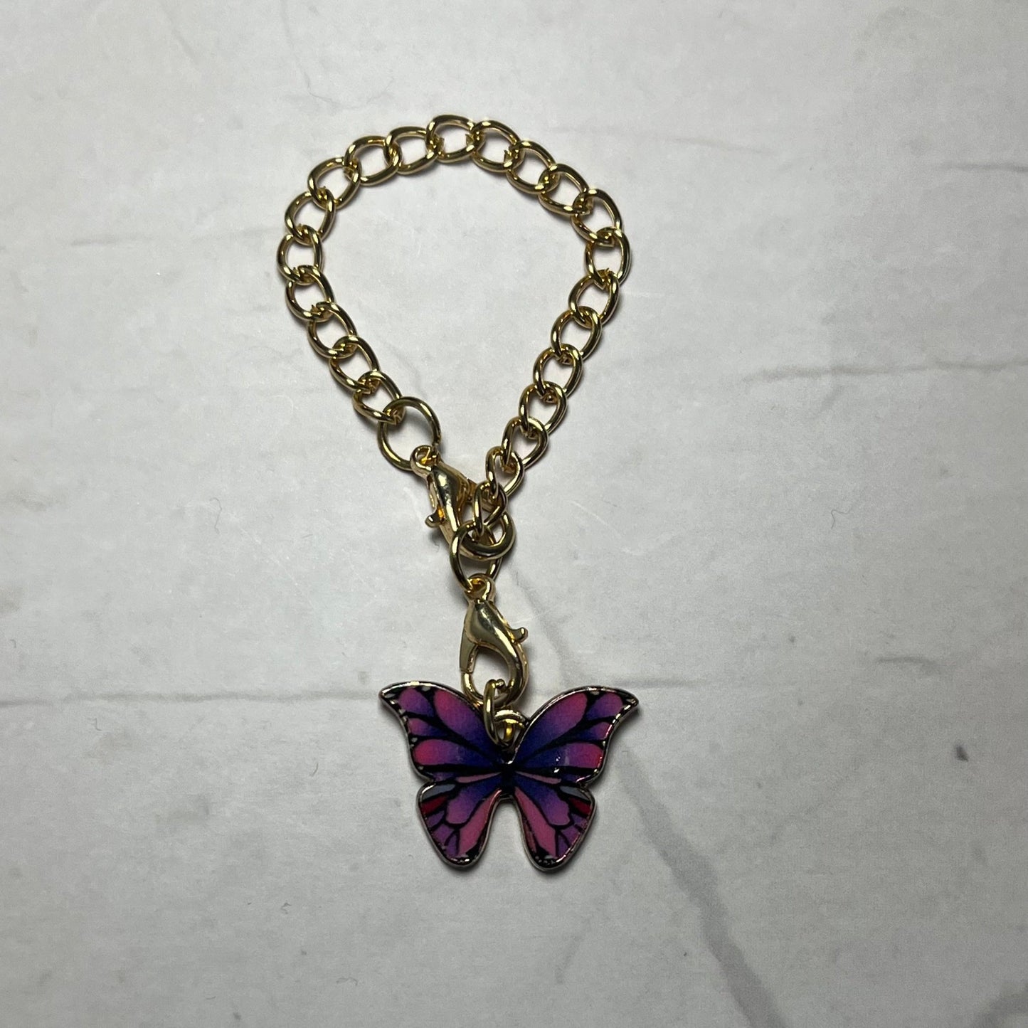 Purple Butterfly Cup Charm