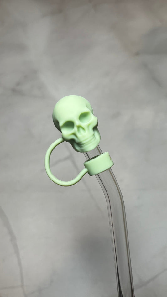 Mint Skull Straw Topper