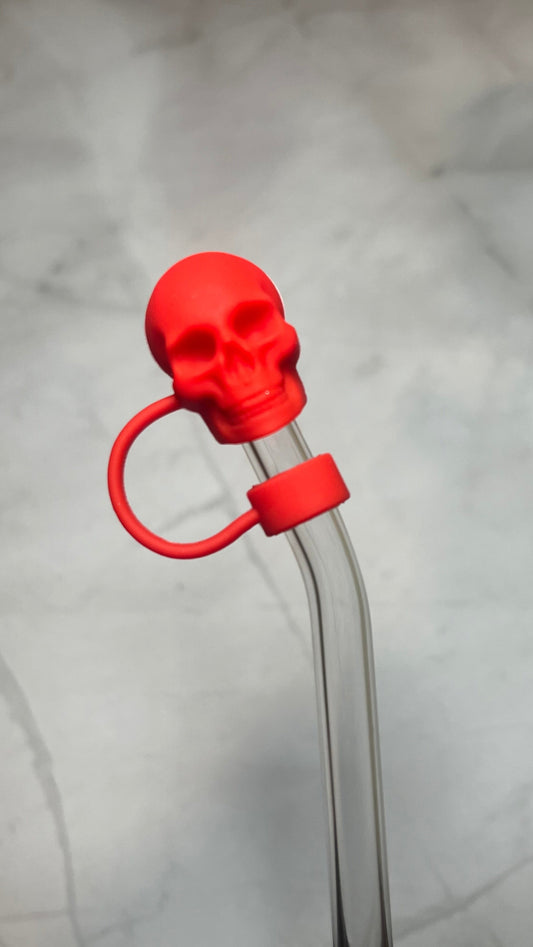 Red Skull Straw Topper