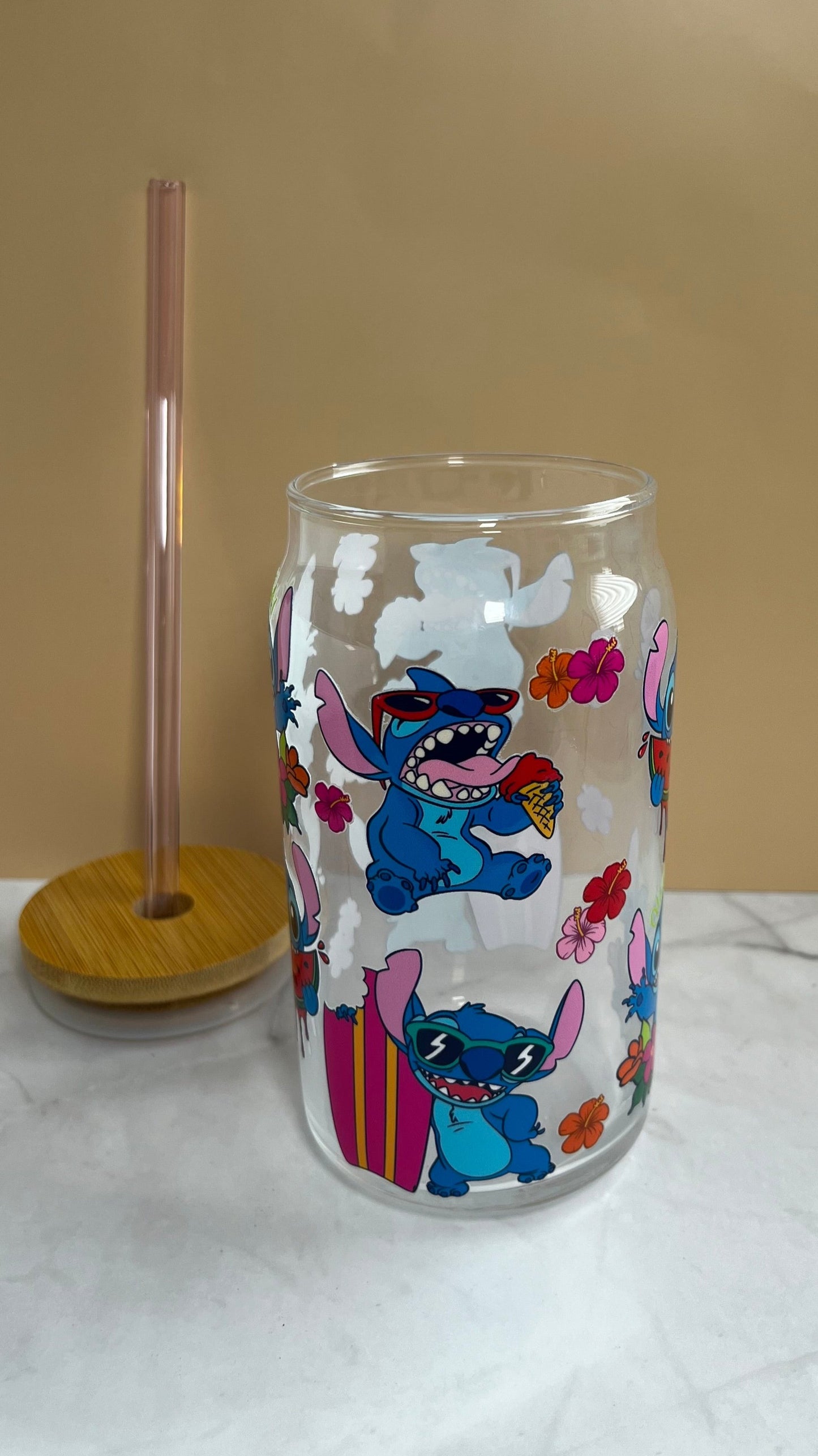 Summer Ohana Glass Cup